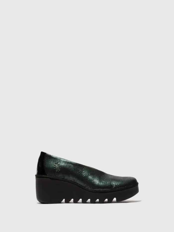 Slipon Shoes BESO246FLY GREENBLACK Women Fly London Shoes