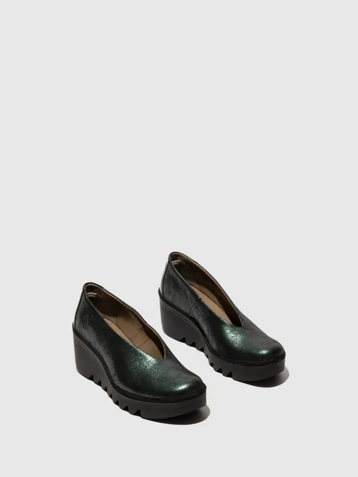 Slipon Shoes BESO246FLY GREENBLACK Women Fly London Shoes