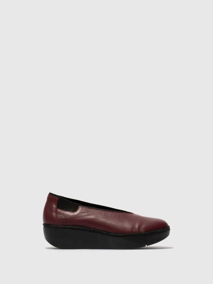 Slipon Shoes JURY470FLY WINE BLACK ELASTIC Women Fly London Shoes