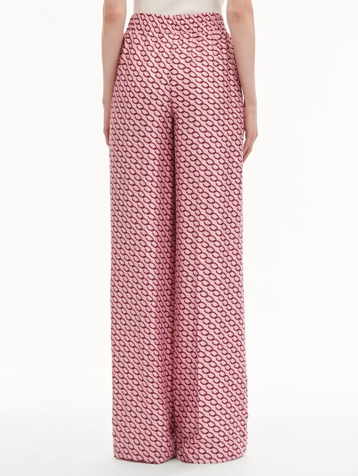 Small Oscar ChainLink Pant Beet Pink Women Oscar De La Renta Pants and Skirts Small Oscar ChainLink Pant Beet Pink Women Oscar De La Renta Pants and Skirts