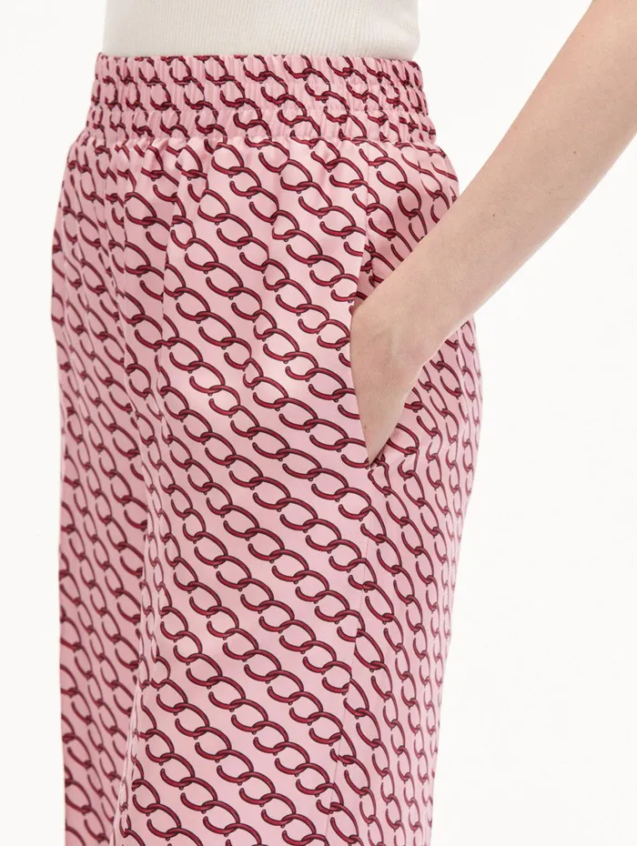 Small Oscar ChainLink Pant Beet Pink Women Oscar De La Renta Pants and Skirts Small Oscar ChainLink Pant Beet Pink Women Oscar De La Renta Pants and Skirts