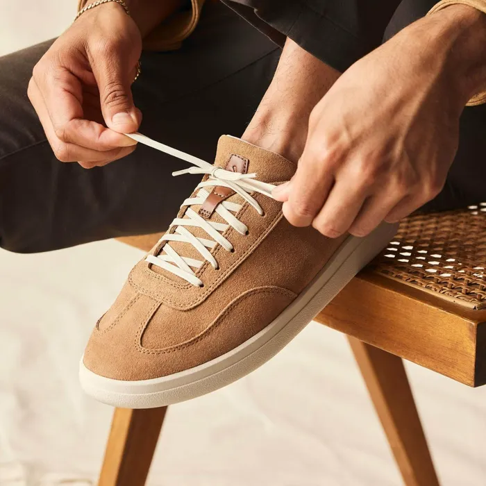 Sneakers Men Olukai Pnini Suede Leather Sneakers 8211 Tan Toffee
