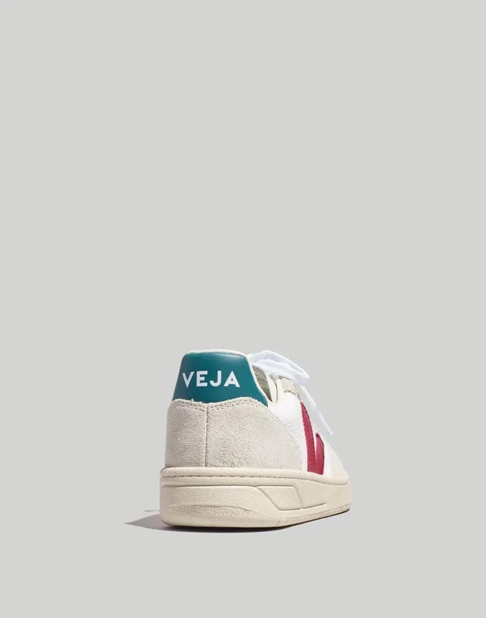 Sneakers Women Madewell Veja V10 Sneakers White Burgundy Brittany