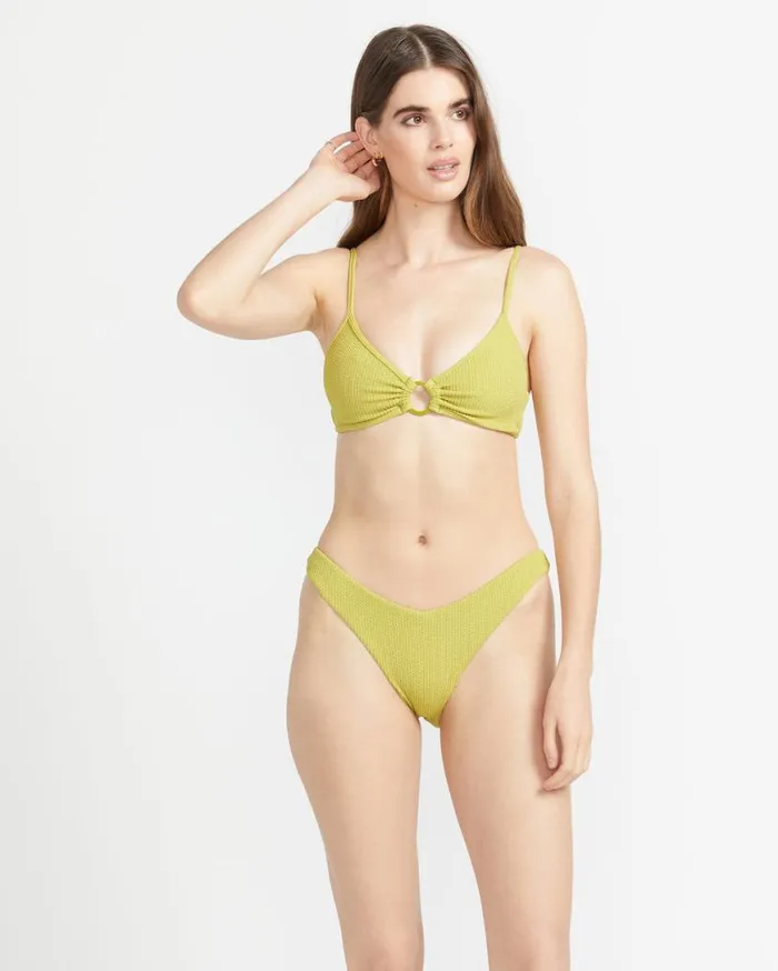 So Current V Bikini Bottom 8211 Shadow Lime Womens Volcom Bikinis