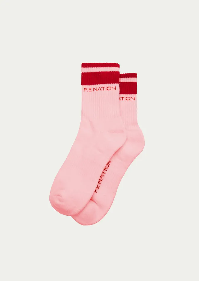 Socks Women PE Nation HOMAGE SOCK IN CRYSTAL ROSE