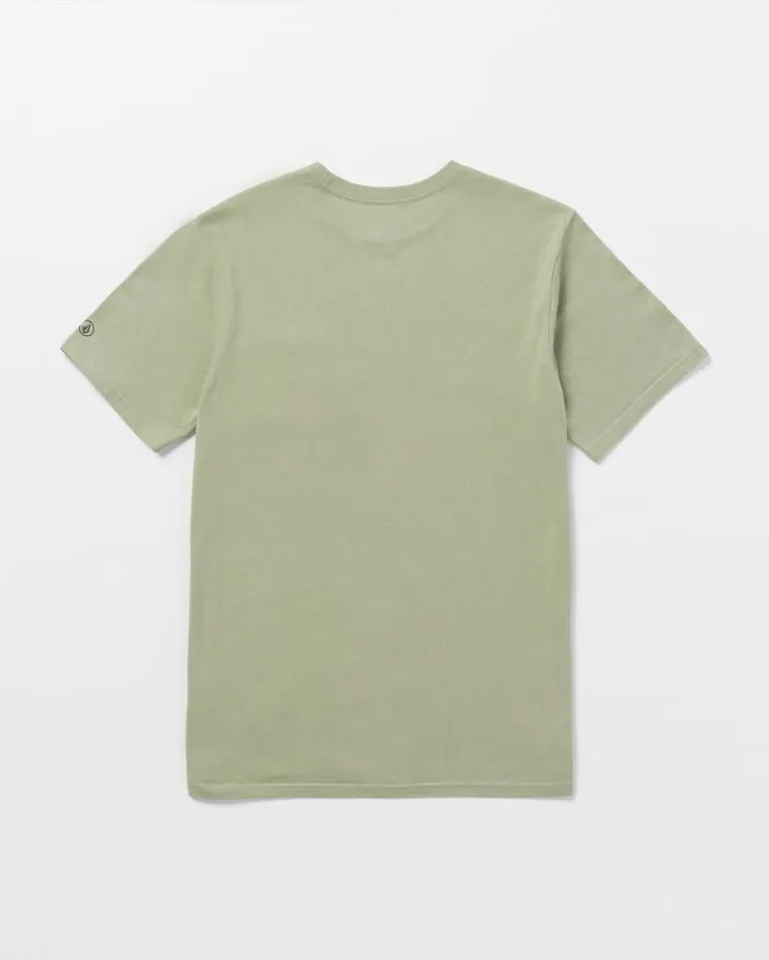 Solid Short Sleeve Shirt Pocket Tee 8211 Green Tea Mens Volcom Tops and Tees