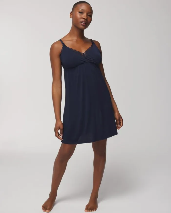 Soma Cool Nights Nursing Chemise Nightfall Navy Women Matching Sets and Separates Soma Cool Nights Nursing Chemise Nightfall Navy Women Matching Sets and Separates