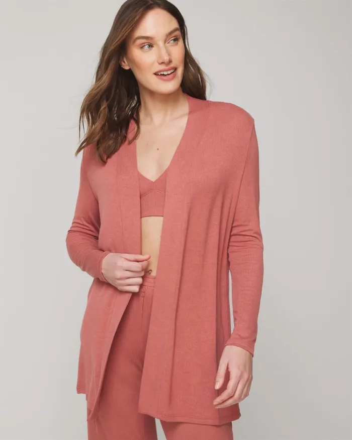 Soma Lightweight Rib Knit Wrap Heather Opal Gray Women Matching Sets and Separates Soma Lightweight Rib Knit Wrap Heather Opal Gray Women Matching Sets and Separates
