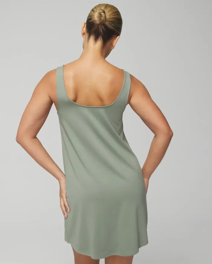 Soma Most Loved Cotton Tank Sleepshirt Heather Agate Women Sleepshirts