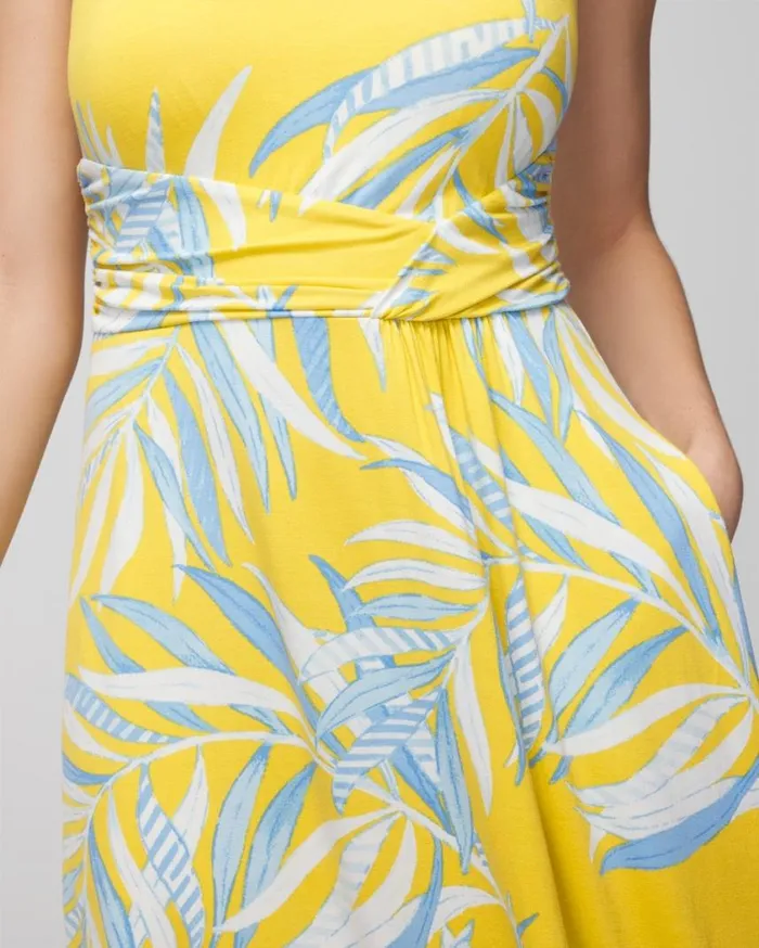 Soma Soft Jersey Draped Empire Short Bra Dress Painted In Paradise G Nvy Women Short Dresses