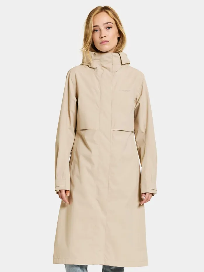 Sonja Parka Long Clay Beige Women Didriksons Spring Jackets