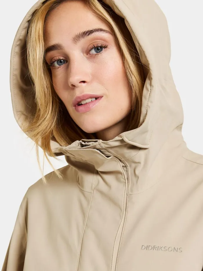 Sonja Parka Long Clay Beige Women Didriksons Spring Jackets