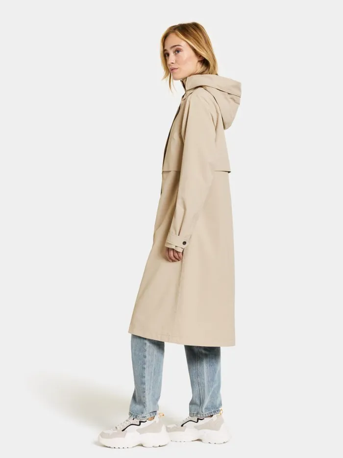 Sonja Parka Long Clay Beige Women Didriksons Spring Jackets