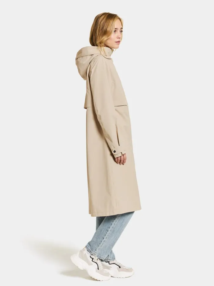 Sonja Parka Long Clay Beige Women Didriksons Spring Jackets