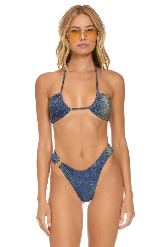 Sparkle Gypsy Ring HiCut Full Coverage Bikini Bottoms 8211 Navy Women Aviator Nation Swim Bottoms Sparkle Gypsy Ring HiCut Full Coverage Bikini Bottoms 8211 Navy Women Aviator Nation Swim Bottoms