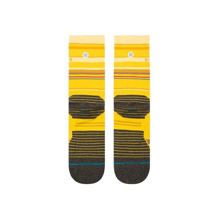 Star WarsStance Ultralight Performance Crew Socks Threepio 8211 Gold MenWomen Stance Crew