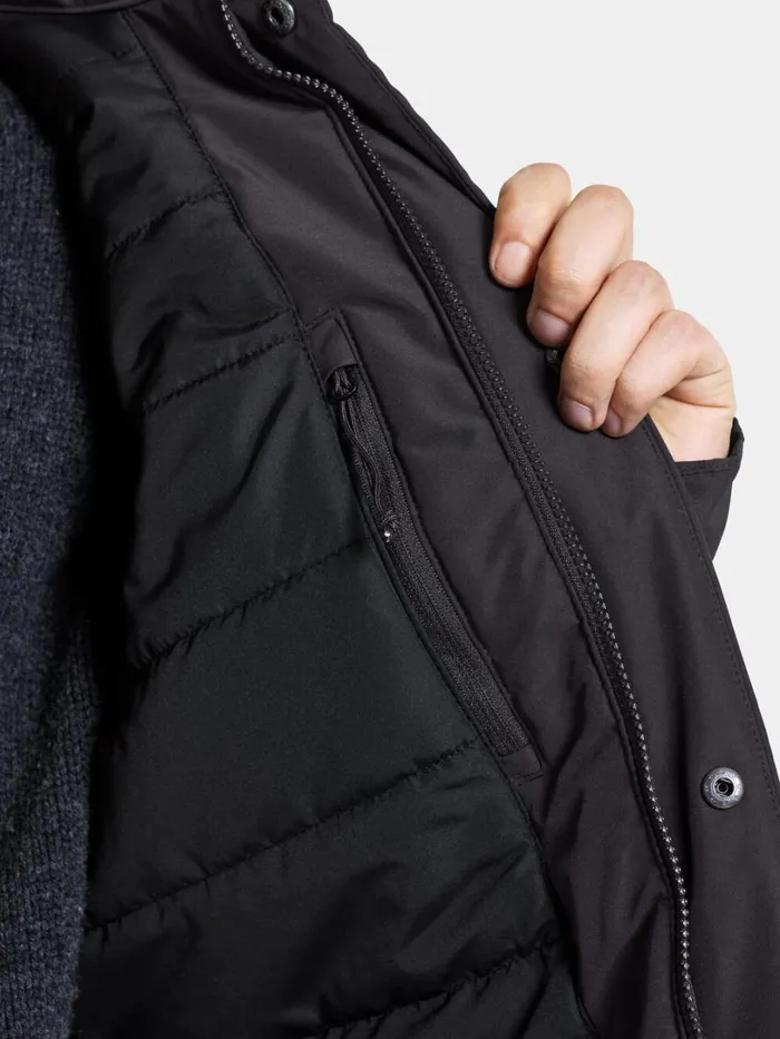 Stefan Jacket Black Men Didriksons Insulated Jackets