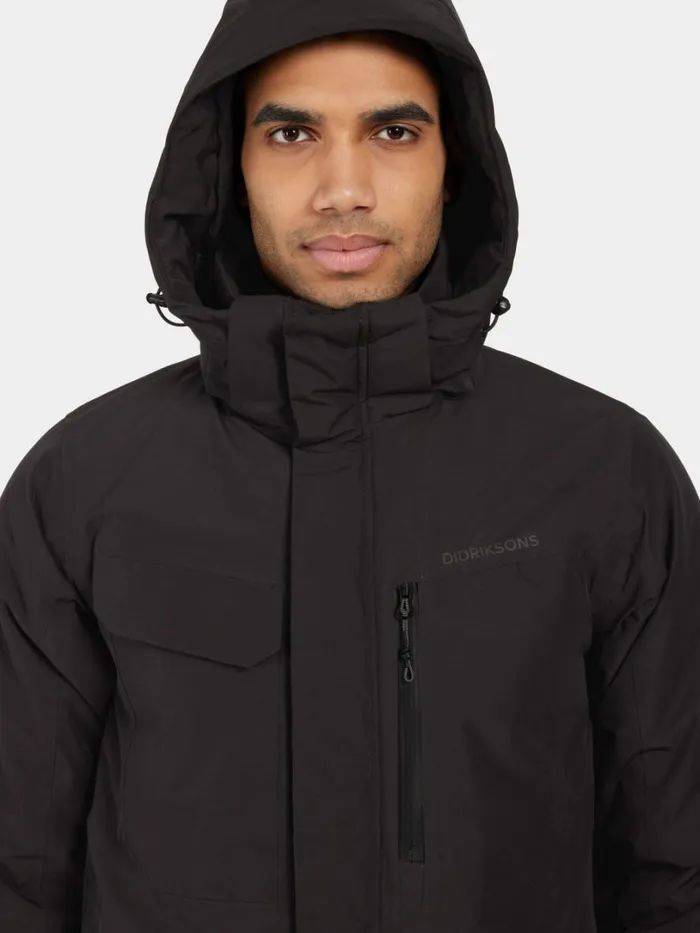 Stefan Jacket Black Men Didriksons Insulated Jackets