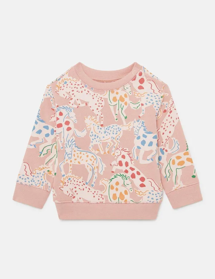 Stella McCartney Baby Girls Kids Horse Print Sweatshirt Multicolour