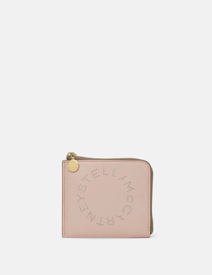 Stella McCartney Card Cases Women Logo Zip Cardholder Blush