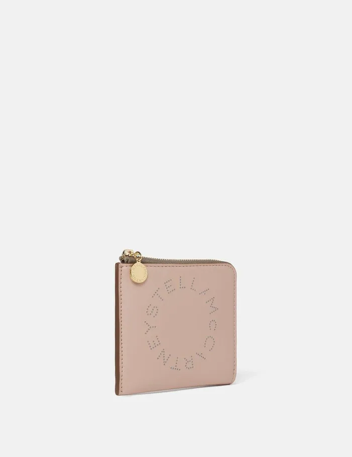Stella McCartney Card Cases Women Logo Zip Cardholder Blush Stella McCartney Card Cases Women Logo Zip Cardholder Blush