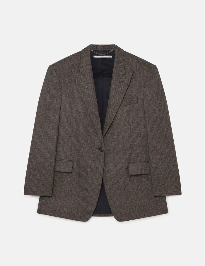 Stella McCartney Coats And Jackets Women Oversized SingleBreasted Blazer Charcoal Grey Stella McCartney Coats And Jackets Women Oversized SingleBreasted Blazer Charcoal Grey