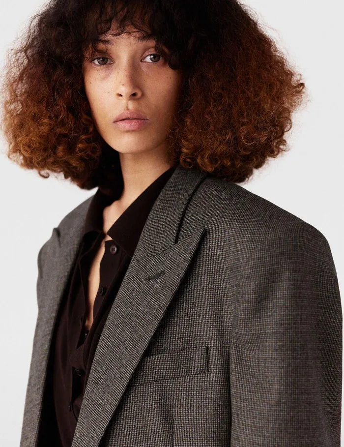 Stella McCartney Coats And Jackets Women Oversized SingleBreasted Blazer Charcoal Grey Stella McCartney Coats And Jackets Women Oversized SingleBreasted Blazer Charcoal Grey