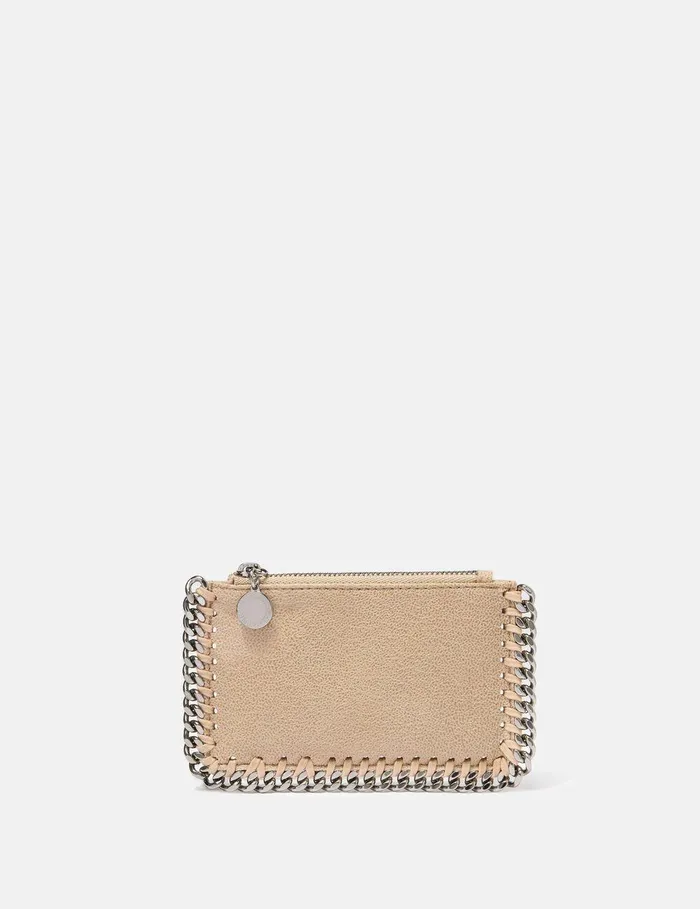 Stella McCartney Compact Wallets Women Falabella Zipper Cardholder Butter Cream Stella McCartney Compact Wallets Women Falabella Zipper Cardholder Butter Cream