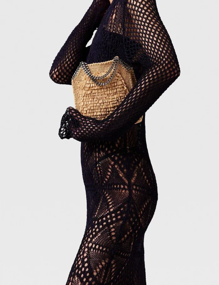 Stella McCartney Crossbody Bags Women Falabella Raffia Tiny Tote Bag Natural Stella McCartney Crossbody Bags Women Falabella Raffia Tiny Tote Bag Natural