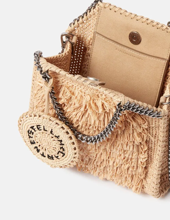 Stella McCartney Crossbody Bags Women Falabella Raffia Tiny Tote Bag Natural Stella McCartney Crossbody Bags Women Falabella Raffia Tiny Tote Bag Natural