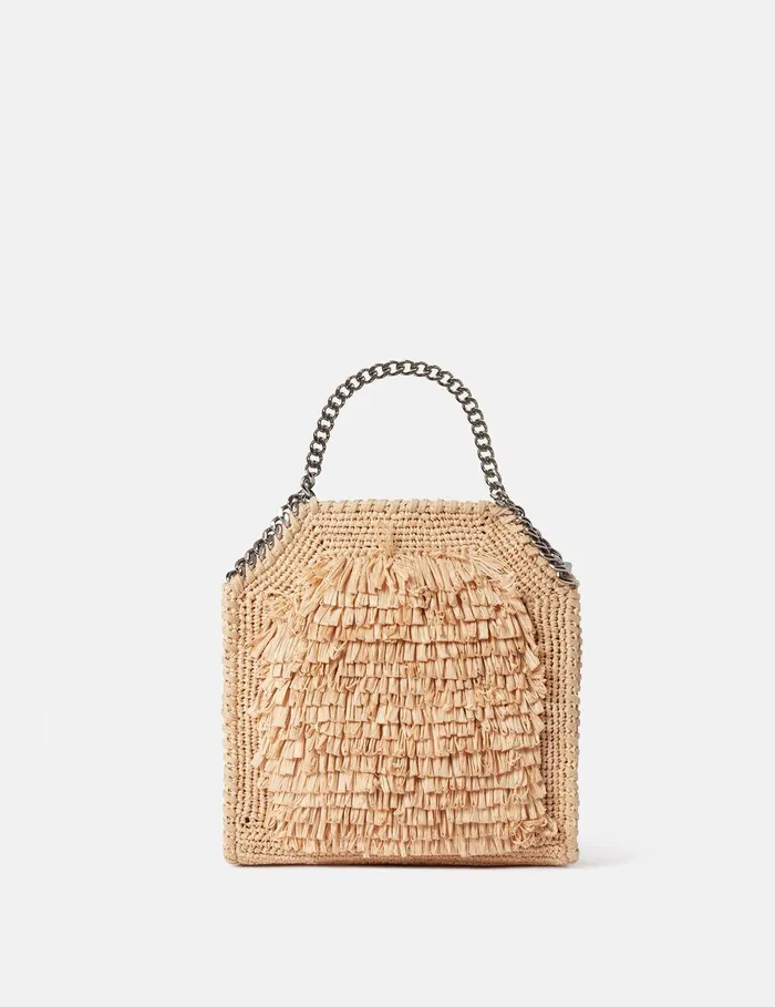 Stella McCartney Crossbody Bags Women Falabella Raffia Tiny Tote Bag Natural Stella McCartney Crossbody Bags Women Falabella Raffia Tiny Tote Bag Natural