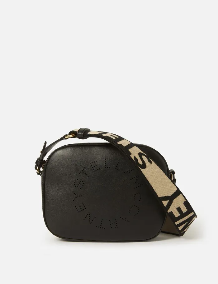 Stella McCartney Crossbody Bags Women Logo Crossbody Camera Bag Black