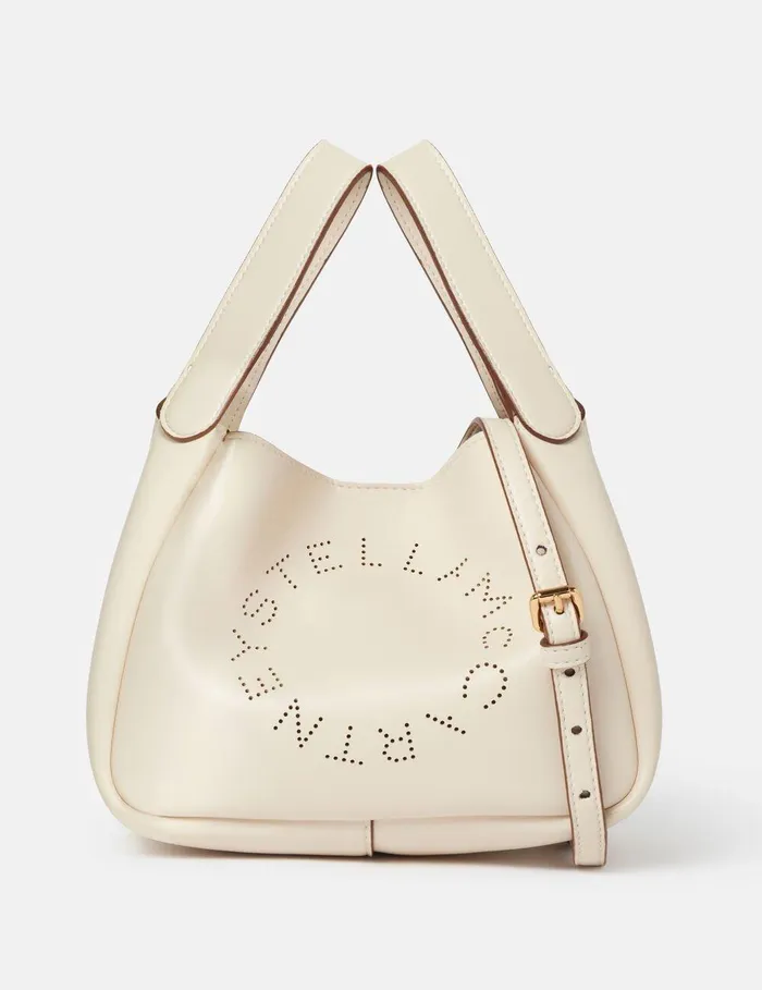 Stella McCartney Crossbody Bags Women Logo Double Top Handle Crossbody Bag Magnolia White Stella McCartney Crossbody Bags Women Logo Double Top Handle Crossbody Bag Magnolia White