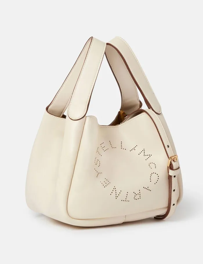 Stella McCartney Crossbody Bags Women Logo Double Top Handle Crossbody Bag Magnolia White Stella McCartney Crossbody Bags Women Logo Double Top Handle Crossbody Bag Magnolia White