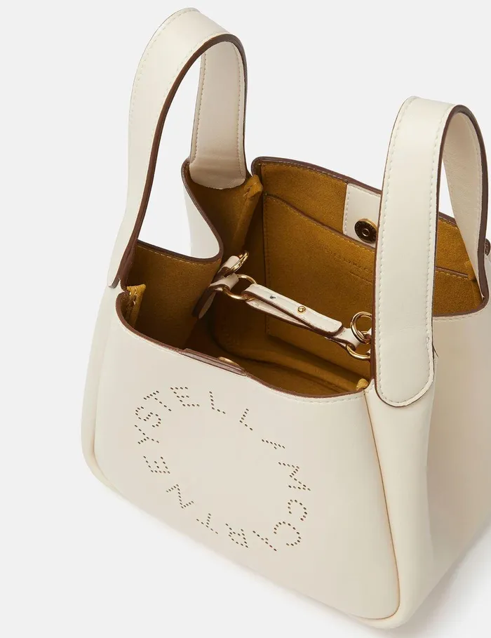 Stella McCartney Crossbody Bags Women Logo Double Top Handle Crossbody Bag Magnolia White Stella McCartney Crossbody Bags Women Logo Double Top Handle Crossbody Bag Magnolia White