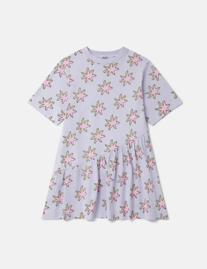 Stella McCartney Dresses and Jumpsuits Kids Shooting Stars Asymmetric Dress Multicolor Lilac Stella McCartney Dresses and Jumpsuits Kids Shooting Stars Asymmetric Dress Multicolor Lilac