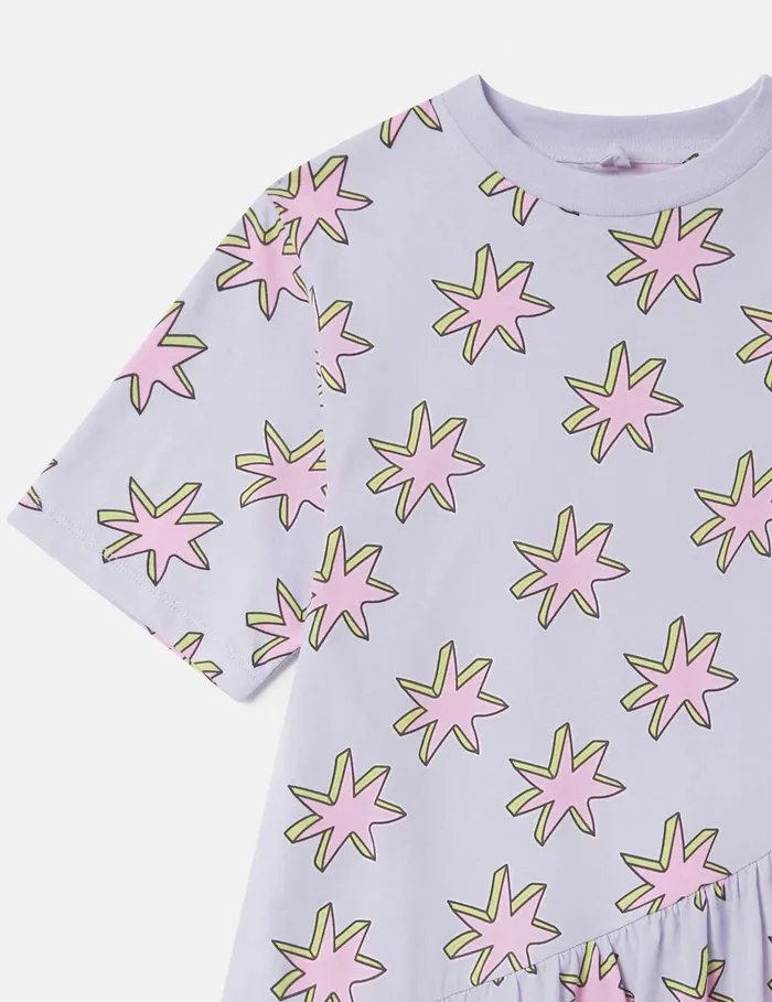 Stella McCartney Dresses and Jumpsuits Kids Shooting Stars Asymmetric Dress Multicolor Lilac Stella McCartney Dresses and Jumpsuits Kids Shooting Stars Asymmetric Dress Multicolor Lilac