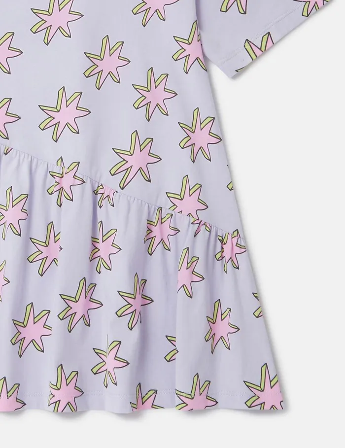 Stella McCartney Dresses and Jumpsuits Kids Shooting Stars Asymmetric Dress Multicolor Lilac Stella McCartney Dresses and Jumpsuits Kids Shooting Stars Asymmetric Dress Multicolor Lilac