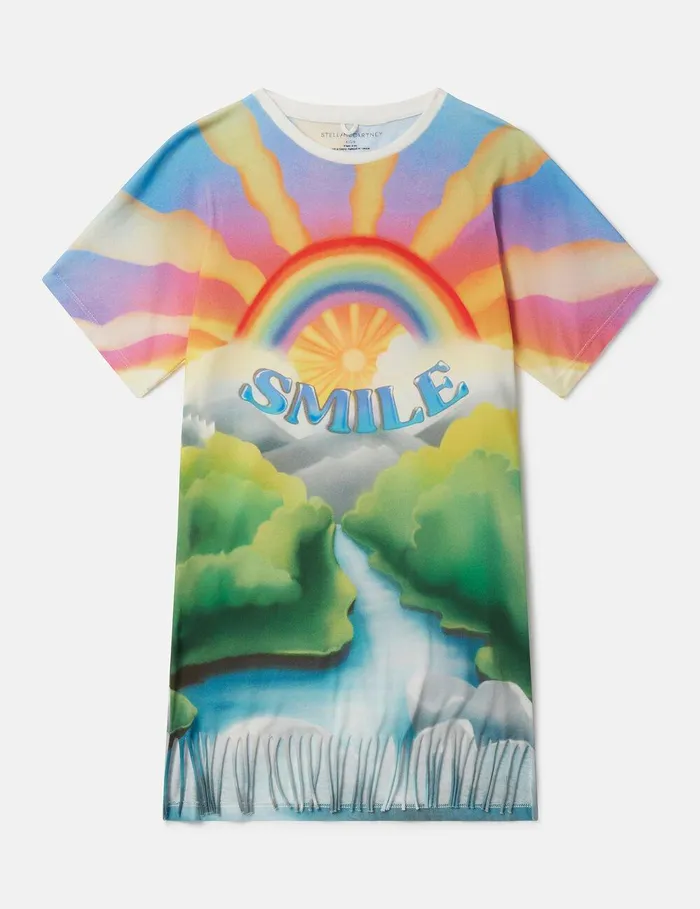 Stella McCartney Dresses and Jumpsuits Kids Smile Print TShirt Dress Multicolour