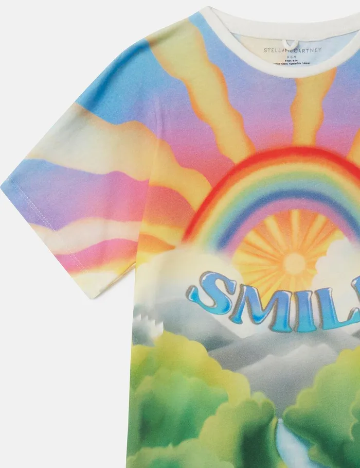 Stella McCartney Dresses and Jumpsuits Kids Smile Print TShirt Dress Multicolour Stella McCartney Dresses and Jumpsuits Kids Smile Print TShirt Dress Multicolour