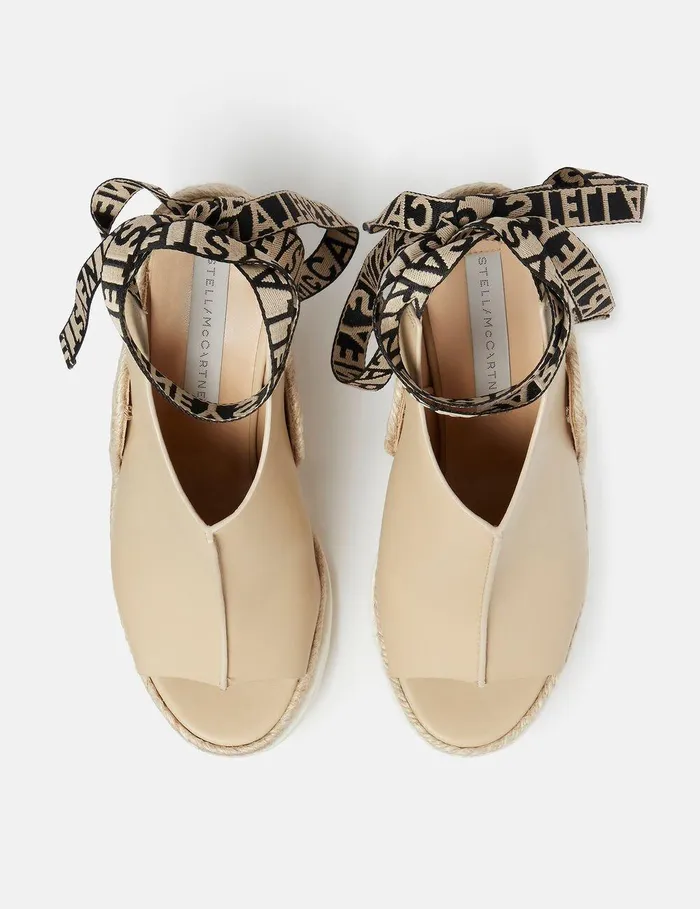 Stella McCartney Espadrilles Women Gaia Alter Mat Peeptoe Wedge Espadrilles Sand Stella McCartney Espadrilles Women Gaia Alter Mat Peeptoe Wedge Espadrilles Sand