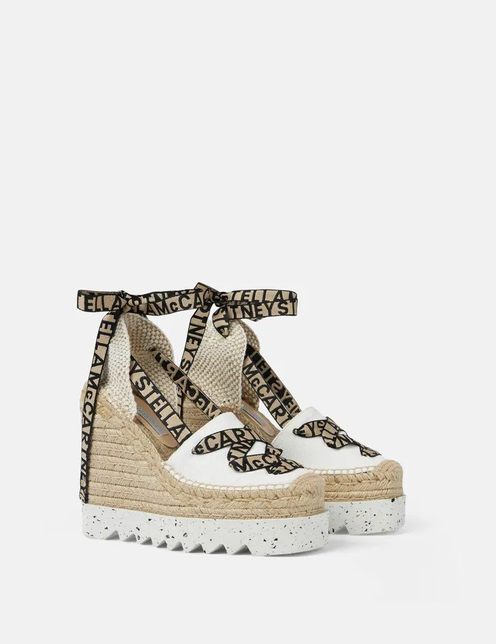 Stella McCartney Espadrilles Women Gaia Platform Espadrille Wedges White Stella McCartney Espadrilles Women Gaia Platform Espadrille Wedges White