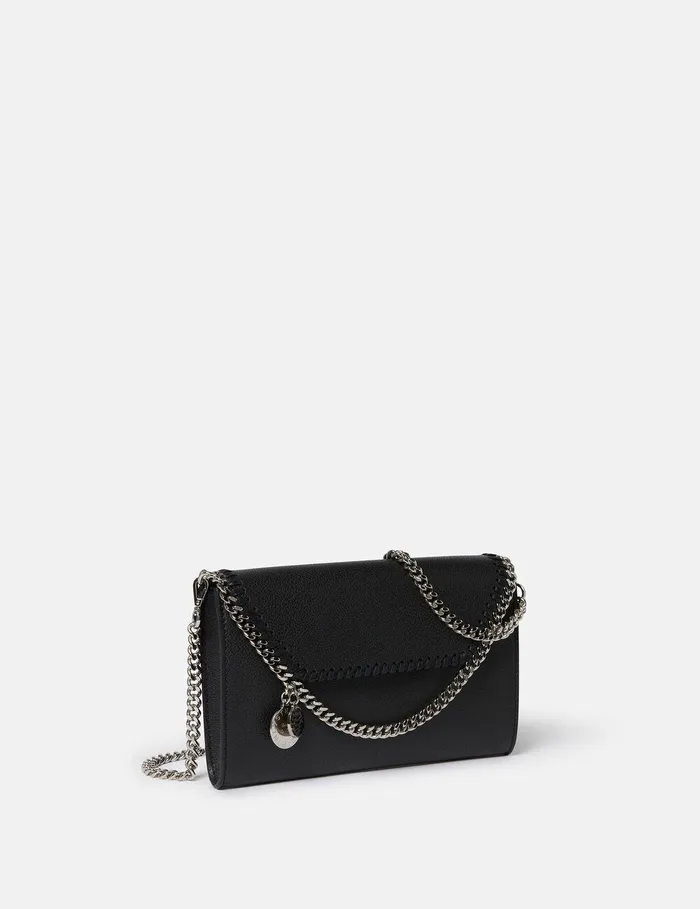 Stella McCartney Iconic Falabella Women Falabella MIRUM Wallet Crossbody Bag Black Stella McCartney Iconic Falabella Women Falabella MIRUM Wallet Crossbody Bag Black