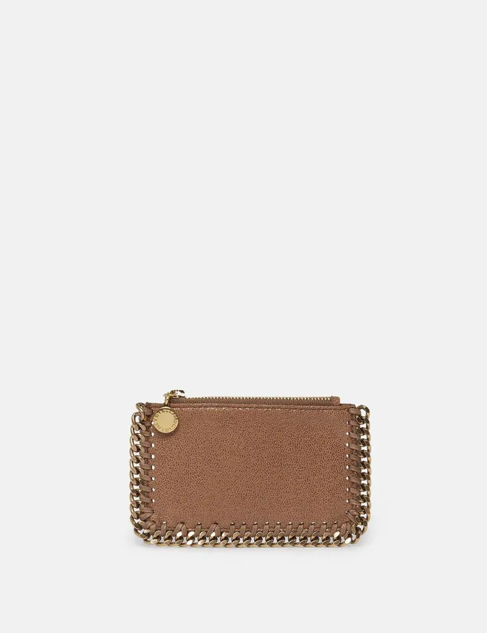 Stella McCartney Iconic Falabella Women Falabella Zipper Cardholder Pecan Brown Stella McCartney Iconic Falabella Women Falabella Zipper Cardholder Pecan Brown