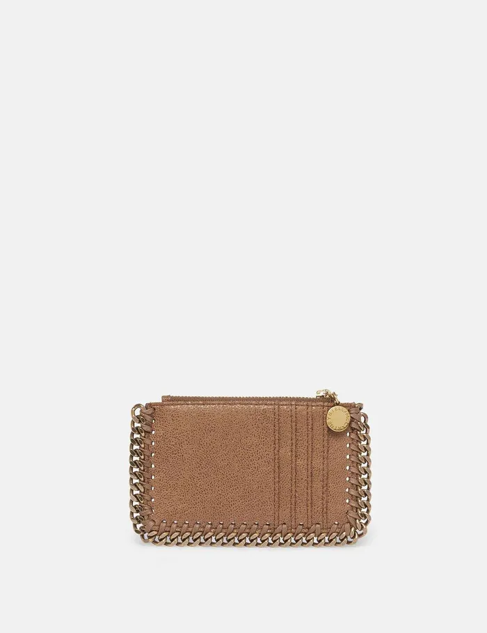 Stella McCartney Iconic Falabella Women Falabella Zipper Cardholder Pecan Brown Stella McCartney Iconic Falabella Women Falabella Zipper Cardholder Pecan Brown