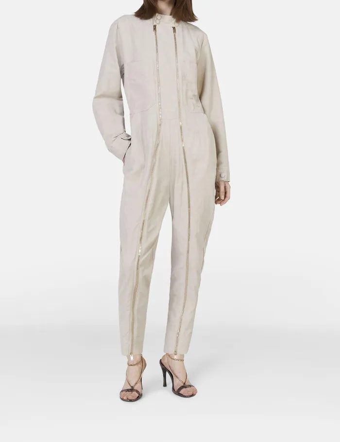 Stella McCartney Jumpsuits Women Stella Iconics Utility Jumpsuit Desert Beige Stella McCartney Jumpsuits Women Stella Iconics Utility Jumpsuit Desert Beige