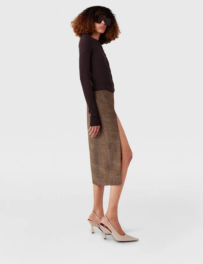 Stella McCartney Knitwear Women Crewneck LongSleeve Cardigan Dark Brown Stella McCartney Knitwear Women Crewneck LongSleeve Cardigan Dark Brown