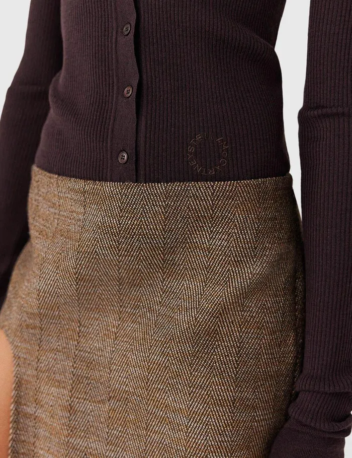 Stella McCartney Knitwear Women Crewneck LongSleeve Cardigan Dark Brown Stella McCartney Knitwear Women Crewneck LongSleeve Cardigan Dark Brown