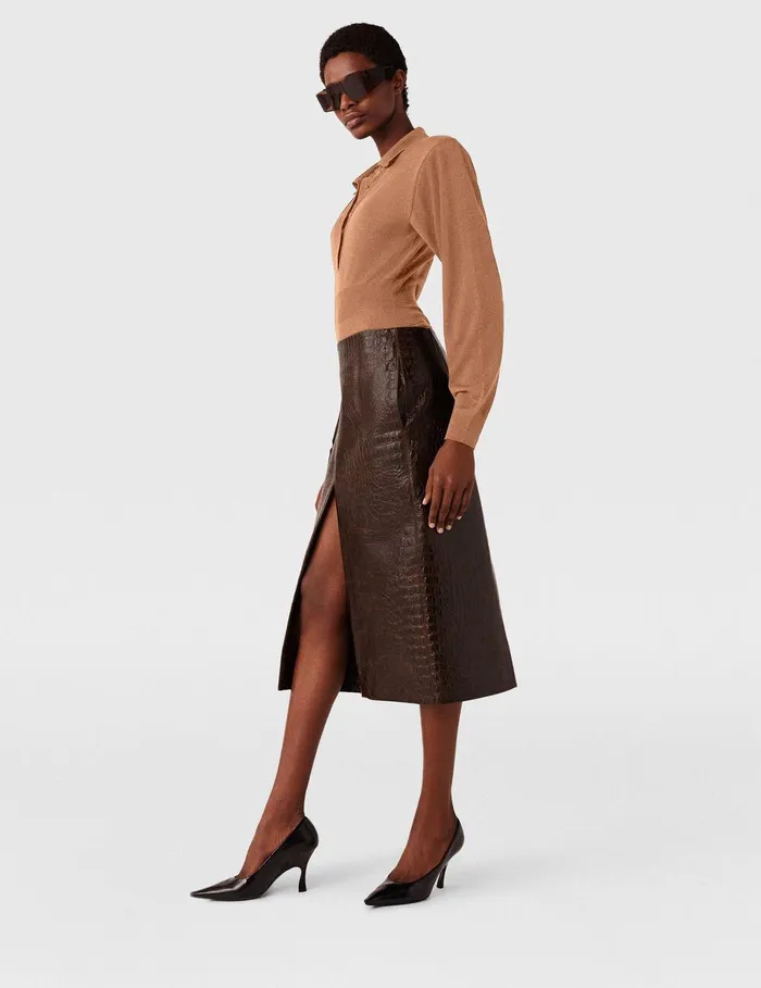 Stella McCartney Knitwear Women Strong Shoulder LongSleeve Bodysuit Light Brown Stella McCartney Knitwear Women Strong Shoulder LongSleeve Bodysuit Light Brown