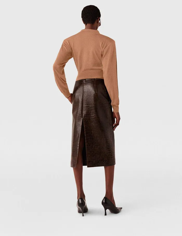 Stella McCartney Knitwear Women Strong Shoulder LongSleeve Bodysuit Light Brown Stella McCartney Knitwear Women Strong Shoulder LongSleeve Bodysuit Light Brown